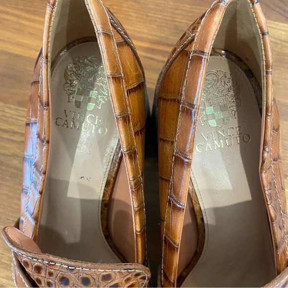 NEW Vince Camuto “Ezerna” Loafer Pump brown Snake 10 - Picture 6 of 6